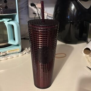 Starbucks large tumbler.